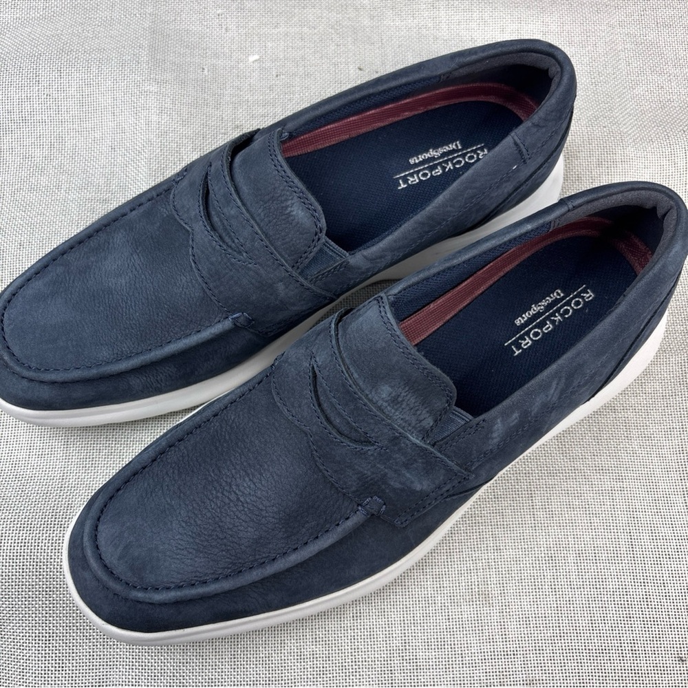 Rockport Men's Blue Truflex Dressports Penny Loafers Size 7M